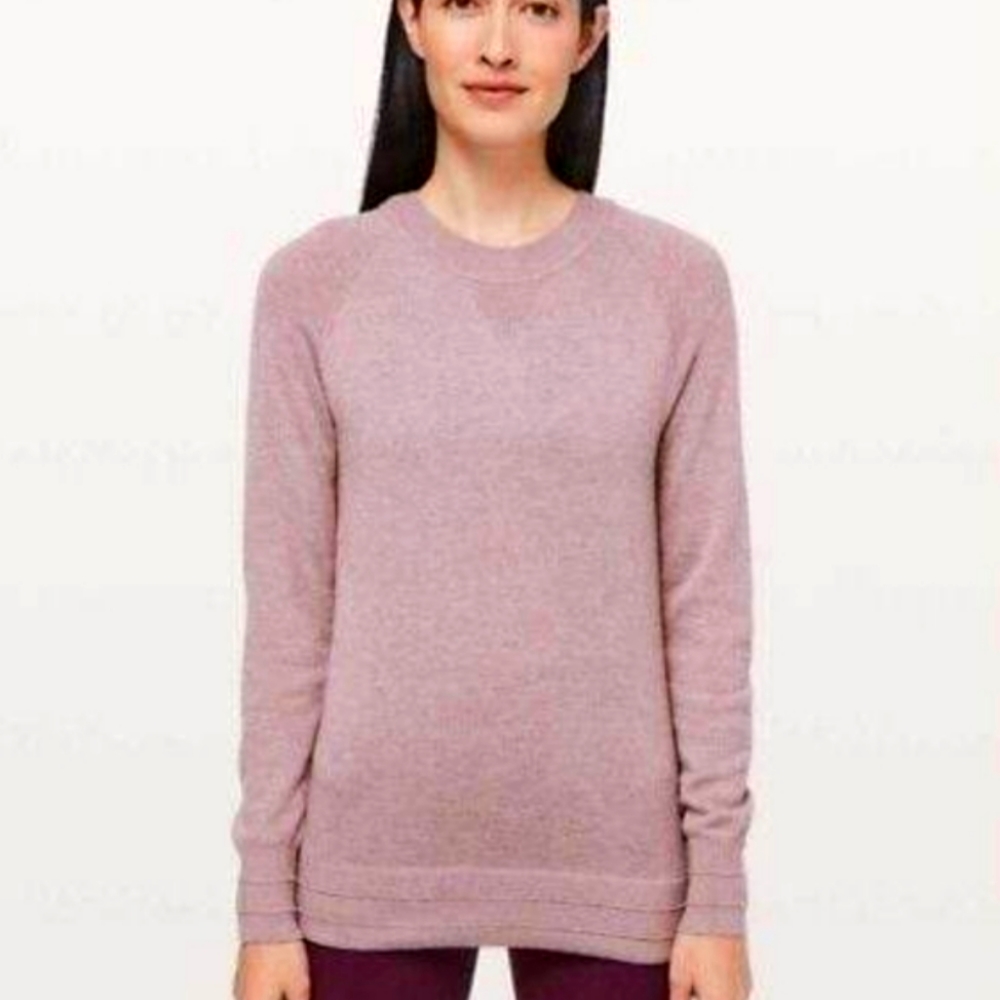 Lululemon Apres Your Way Sweater Heathered Blush 10